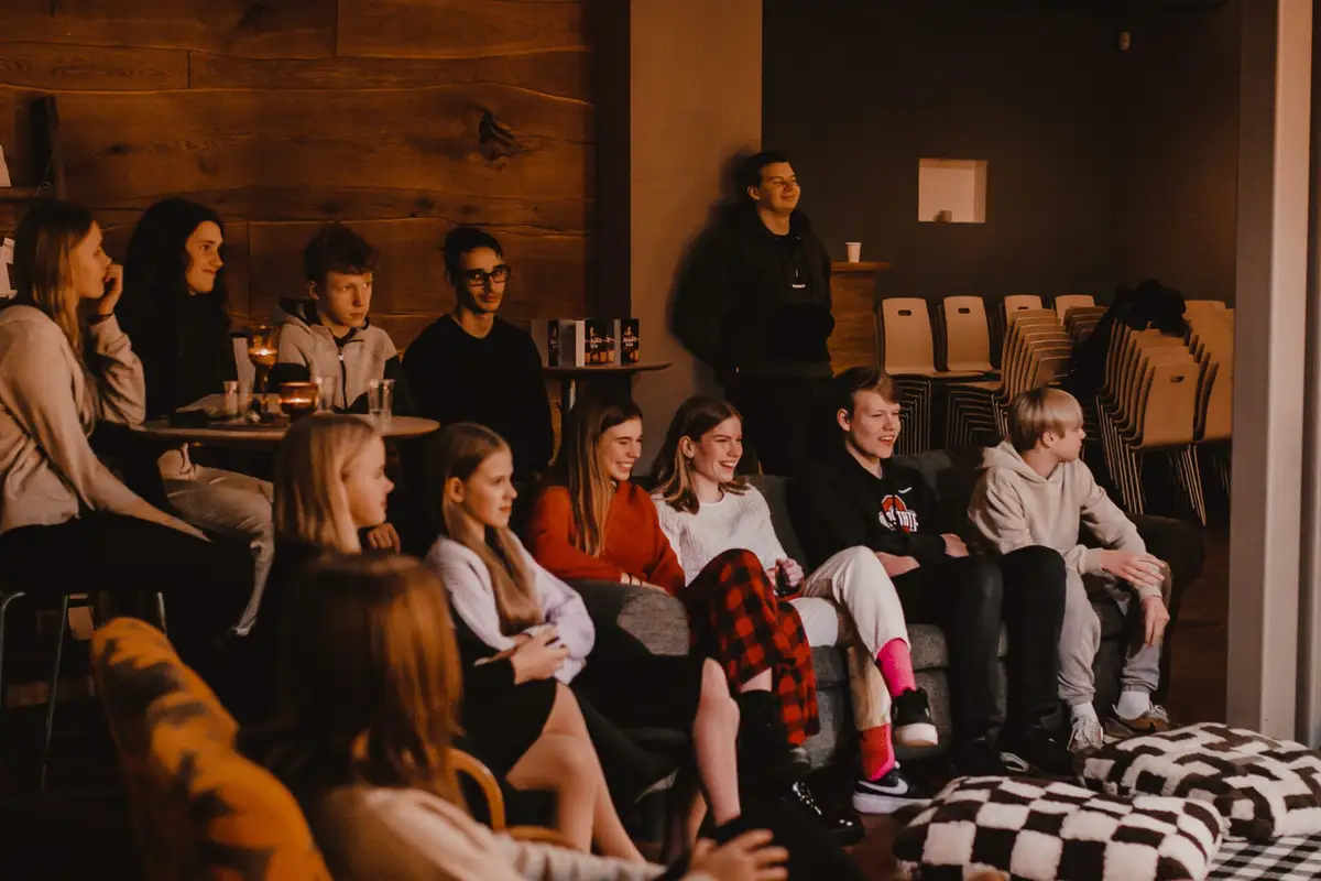 LIFT youth sitting together in the hall